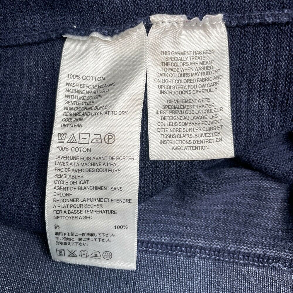 Tommy Bahama Relax Blue Knit 1/4 Zip Pullover Sweater Cotton Men's Large - Picture 10 of 12